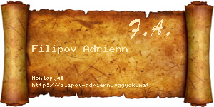 Filipov Adrienn névjegykártya